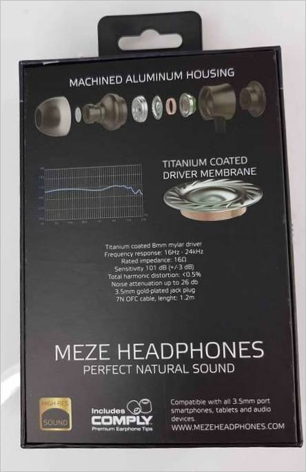Emballage af MEZE 11 NEO in-ear hovedtelefoner