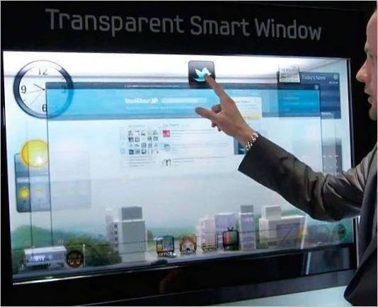 Gennemsigtigt Samsung Smart Window TV