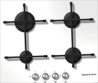 Zigmund & Shtain MN 134.61 W glaskeramisk gaskomfur